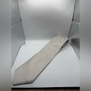 Nicole Miller Textured Checkered Cream Tie